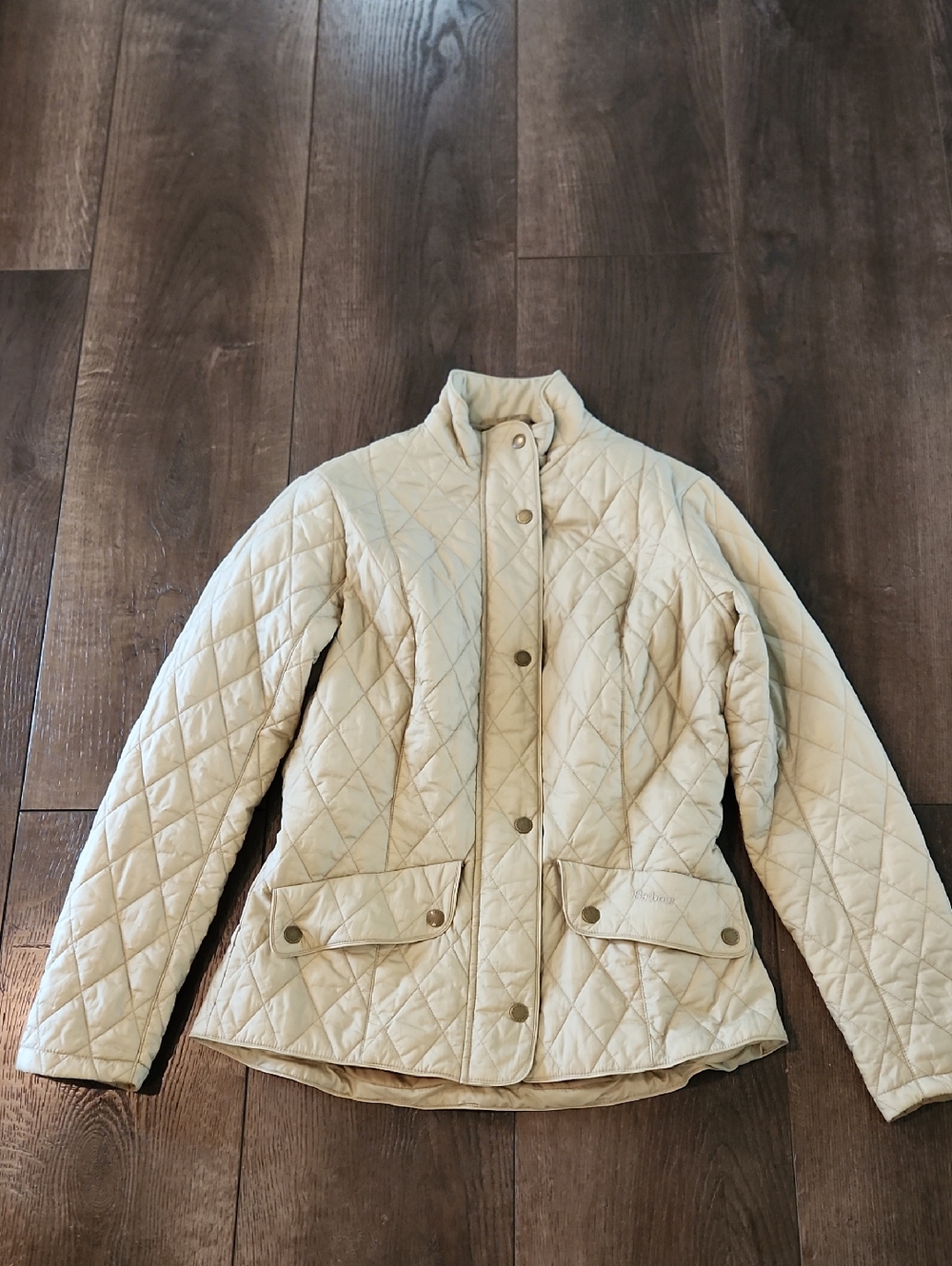 Barbour Cream Quilted Utility Jacket